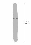 TOYJOY Get Real Clear Double Dong TPE 34,5 cm – przezroczysty, elastyczny model podwójny