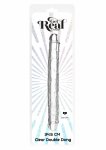 TOYJOY Get Real Clear Double Dong TPE 34,5 cm – przezroczysty, elastyczny model podwójny