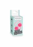 ToyJoy Funky Love Balls – kulki intymne silikonowe, różowe, 3,5 cm, wodoodporne