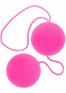 ToyJoy Funky Love Balls – kulki intymne silikonowe, różowe, 3,5 cm, system łączenia