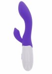 ToyJoy Funky Lover Vibrator silikonowy model z masażerem łechtaczki, 4 tryby, fioletowy