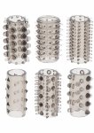 TOYJOY Power Sleeve Set 6 elastycznych nakładek TPE, uniwersalny rozmiar, wodoodporne