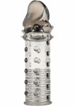 TOYJOY Power Stud Sleeve transparentna nakładka z wypustkami TPE, uniwersalna