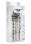 TOYJOY Power Stud Sleeve transparentna nakładka z wypustkami TPE, uniwersalna