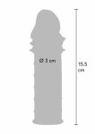 TOYJOY Power Stud Sleeve transparentna nakładka z wypustkami TPE, uniwersalna