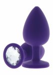 TOYJOY Diamond Booty Jewel Medium silikonowy model z ozdobnym kryształem, czarny