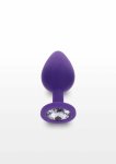 TOYJOY Diamond Booty Jewel Medium silikonowy model z ozdobnym kryształem, czarny