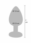 TOYJOY Diamond Booty Jewel Small silikonowy model z kryształem, czarny, rozmiar S