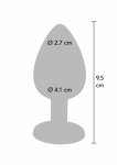 TOYJOY Starlight Booty Jewel Large aluminiowy model z kryształem, 8,5 cm, kolekcja Anal Play