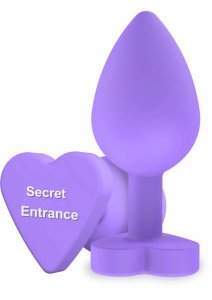 ToyJoy Booty Sweethearts Secret Entrance silikonowy korek z sercem, czarny, kompaktowy