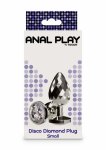 TOYJOY Disco Diamond Plug Small aluminiowy model z kryształem, rozmiar S, diamentowa powierzchnia