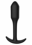 ToyJoy Smooth Anal Plug Large silikonowy korek anatomiczny 12,2 cm, czarny