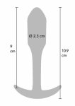 ToyJoy Smooth Analplug Medium silikonowy model anatomiczny 10,9 cm, czarny