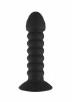 ToyJoy Vibrating Anal Plug Medium silikonowy wibrujący korek 11 cm, czarny, wielostopniowy