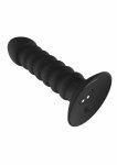 ToyJoy Vibrating Anal Plug Medium silikonowy wibrujący korek 11 cm, czarny, wielostopniowy