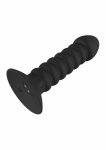 ToyJoy Vibrating Anal Plug Medium silikonowy wibrujący korek 11 cm, czarny, wielostopniowy