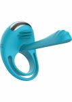 ToyJoy Passionate Joy Stick C-Ring silikonowy, wibrujący, z pilotem, dwa silniki, czarny