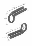 Fushion Vibrating Couple Ring silikonowy pierścień wibrujący dla par, wypustki, czarny