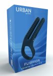 Fushion Vibrating Couple Ring silikonowy pierścień wibrujący dla par, wypustki, czarny