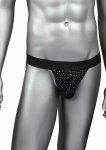 CalExotics Radiance Jock Strap komfortowy pas z siateczką i kryształkami, elastyczny