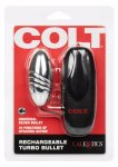 COLT Turbo Bullet wibrujący pocisk USB, 10 trybów, wodoodporny, srebrny