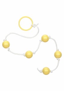 CalExotics Small Anal Beads kolorowe kulki ABS na sznurku, 5 elementów, 1 cm