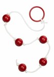 CalExotics Small Anal Beads kolorowe kulki ABS na sznurku, 5 elementów, 1 cm