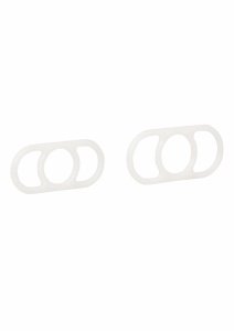 CalExotics Silicone Erection Enhancer Set – zestaw 2 silikonowych pierścieni XL z uchwytami