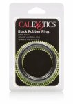 CalExotics Rubber Ring Large – szeroki pierścień intymny z elastycznego kauczuku, czarny