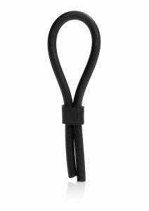 CalExotics Silicone Stud Lasso – regulowany pierścień silikonowy z suwakiem, czarny