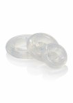 CalExotics Premium Silicone Ring Set – zestaw 3 elastycznych pierścieni silikonowych, przezroczyste