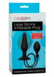 CalExotics Large Silicone Inflatable Plug – duży model silikonowy z pompką, przyssawką, czarny