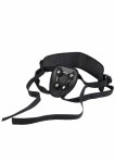 CalExotics Power Support Harness – regulowany pas intymny z uniwersalnym pierścieniem, czarny PU