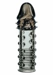 CalExotics Apollo Extender przezroczysty anatomiczny przedłużacz 5 cm TPR, żebrowany