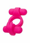 CalExotics Rechargeable Rockin Rabbit silikonowy pierścień wibracyjny USB, podwójny silnik