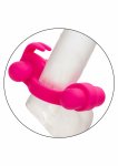 CalExotics Rechargeable Rockin Rabbit silikonowy pierścień wibracyjny USB, podwójny silnik