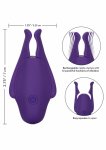 CalExotics Rechargeable Nipplettes – klipsy wibracyjne USB, 12 programów, wodoodporność, czarne