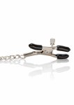 CalExotics Tiered Nipple Clamps – regulowane klamry z podwójnym łańcuszkiem, stal niklowana