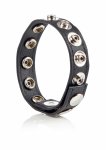 COLT Leather C/B Strap 8-snap pasek skórzany z 8 chromowanymi zatrzaskami, czarny, regulowany