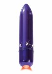 Crystal High Intensity Bullet mini masażer z kryształkami, srebrny ABS, regulacja intensywności
