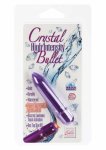 Crystal High Intensity Bullet mini masażer z kryształkami, srebrny ABS, regulacja intensywności