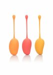 CalExotics Kegel Training Set Mango – 3-stopniowy zestaw silikonowy do ćwiczeń mięśni dna miednicy