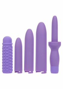 Dr. Laura Berman Rechargeable Dilators Set – 4 rozmiary silikonowe, aplikator wibracyjny USB