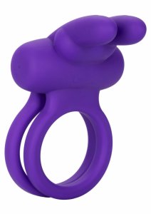 CalExotics Rockin' Rabbit Enhancer silikonowy pierścień wibrujący, 7 trybów, akumulator USB, niebieski
