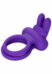 CalExotics Rockin' Rabbit Enhancer silikonowy pierścień wibrujący, 7 trybów, akumulator USB, niebieski