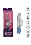 CalExotics Party in My Pants Vibrator holograficzny masażer, 10 trybów, LED, 4 poziomy rotacji