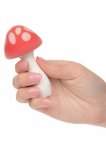 CalExotics Naughty Bits Muff Shroom Playful Massager mini masażer 10 trybów, fioletowy, silikon medyczny