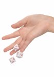Tempt & Tease Dice zestaw 3 akrylowych kości do gry dla par, kreatywna gra