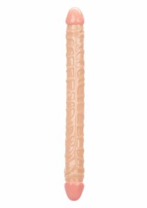 CalExotics Size Queen Double Dong 17 inch podwójny model elastyczny, 43 cm, realistyczna tekstura