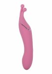CalExotics Tempt And Tease Kiss dwustronny masażer wibracyjny 7 trybów, silikonowy, fioletowy